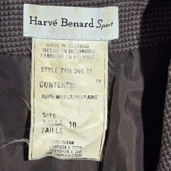 Vintage Harve Bernard Button Up Barn Style Jacket Brown Size 10 1960s 100% Wool - Picture 5 of 5
